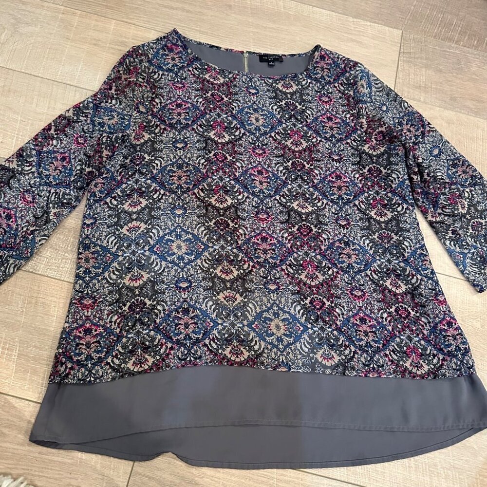 THE LIMITED WOMENS TUNIC LARGE BLOUSE